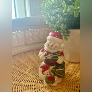 Vintage Snowman trinket box